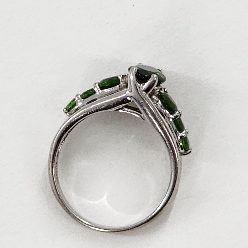 Russian Chrome Diopside 925‎ Sterling Silver Ring - Picture 4 of 6